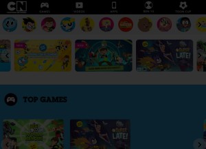 How cartoonnetworkhq.com looks like on a tablet such as an iPad.