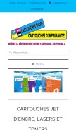 How cartouchesshop.fr looks like on a mobile device such as an iPhone.
