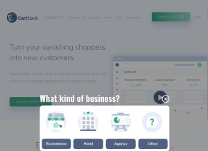 How cartstack.com looks like on a tablet such as an iPad.