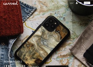 How carved.com looks like on a tablet such as an iPad.