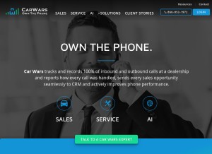 How carwars.com looks like on a tablet such as an iPad.