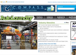 How carwashmag.com looks like on a tablet such as an iPad.