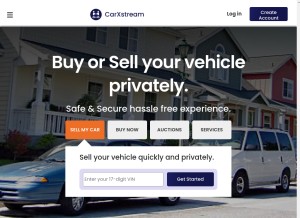 How carxstream.com looks like on a tablet such as an iPad.