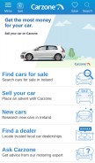 How carzone.ie looks like on a mobile device such as an iPhone.
