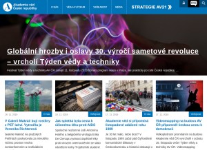 How cas.cz looks like on a tablet such as an iPad.