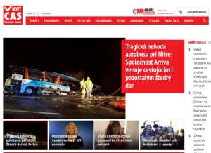 How cas.sk looks like on a tablet such as an iPad.