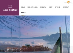 How casagalloni.com looks like on a tablet such as an iPad.