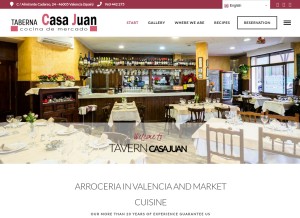 How casajuan.eu looks like on a tablet such as an iPad.