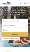 How casamundo.fr looks like on a mobile device such as an iPhone.