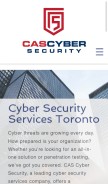 How cascybersecurity.com looks like on a mobile device such as an iPhone.
