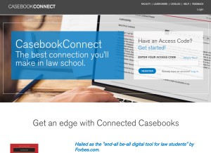 How casebookconnect.com looks like on a tablet such as an iPad.