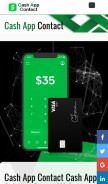 How cashappscontact.com looks like on a mobile device such as an iPhone.