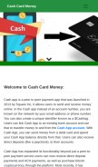 How cashcardmoney.com looks like on a mobile device such as an iPhone.