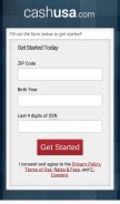 How cashusa.com looks like on a mobile device such as an iPhone.