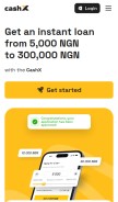 How cashx.ng looks like on a mobile device such as an iPhone.