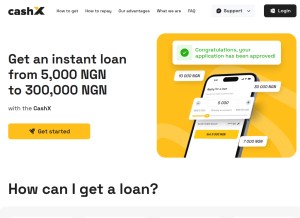 How cashx.ng looks like on a tablet such as an iPad.