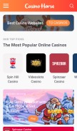 How casinohorse.com looks like on a mobile device such as an iPhone.