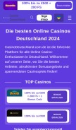 How casinoindeutschland.com.de looks like on a mobile device such as an iPhone.