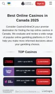 How casinoonlineca.ca looks like on a mobile device such as an iPhone.