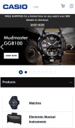 How casio.com looks like on a mobile device such as an iPhone.