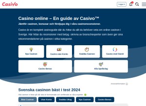How casivo.se looks like on a tablet such as an iPad.