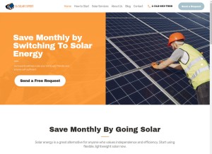 How casolarexpert.com looks like on a tablet such as an iPad.