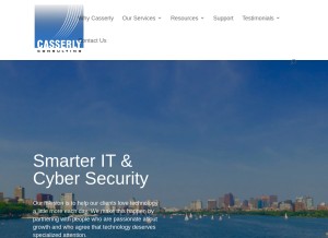 How casserlyconsulting.com looks like on a tablet such as an iPad.