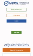 How castingfrontier.com looks like on a mobile device such as an iPhone.