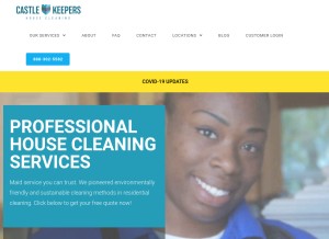 How castle-keepers.com looks like on a tablet such as an iPad.