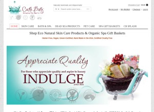 How castlebaths.com looks like on a tablet such as an iPad.