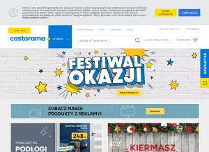 How castorama.pl looks like on a tablet such as an iPad.