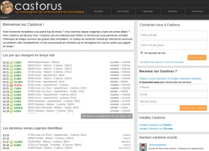 How castorus.com looks like on a tablet such as an iPad.