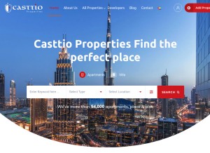 How casttio.com looks like on a tablet such as an iPad.