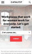 How catalyst.org looks like on a mobile device such as an iPhone.