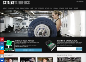 How catalystathletics.com looks like on a tablet such as an iPad.