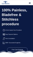 How cataracteyesurgery.co looks like on a mobile device such as an iPhone.