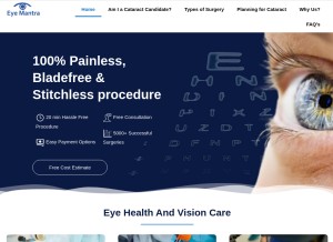 How cataracteyesurgery.co looks like on a tablet such as an iPad.