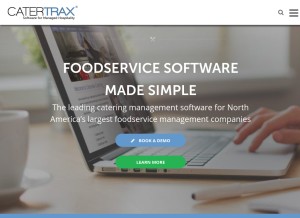 How catertrax.com looks like on a tablet such as an iPad.