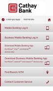 How cathaybank.com looks like on a mobile device such as an iPhone.