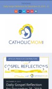How catholicmom.com looks like on a mobile device such as an iPhone.