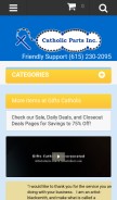 How catholicparts.com looks like on a mobile device such as an iPhone.