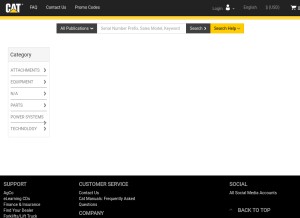 How catpublications.com looks like on a tablet such as an iPad.