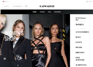 How catwalker.com looks like on a tablet such as an iPad.