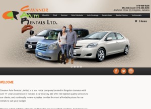 How cavanorautorentals.com looks like on a tablet such as an iPad.