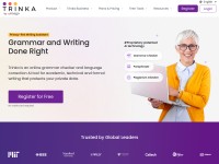 Desktop screenshot for trinka.ai