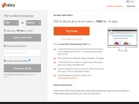 Desktop screenshot for pdftoword.com