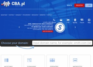 How cba.pl looks like on a tablet such as an iPad.