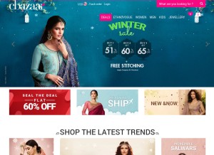 How cbazaar.com looks like on a tablet such as an iPad.