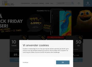 How cbb.dk looks like on a tablet such as an iPad.
