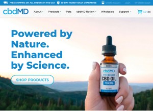 How cbdmd.com looks like on a tablet such as an iPad.